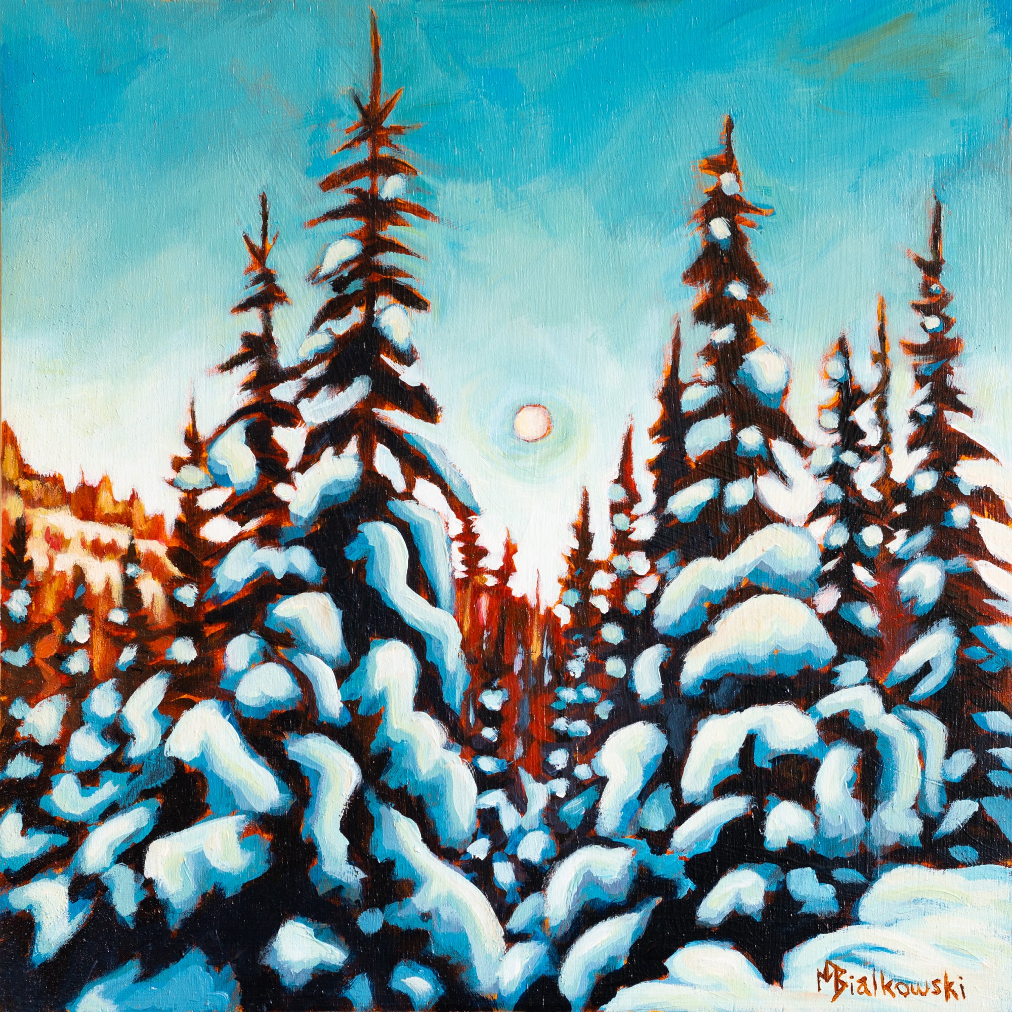 "Afternoon Moon" - Boxed Canvas