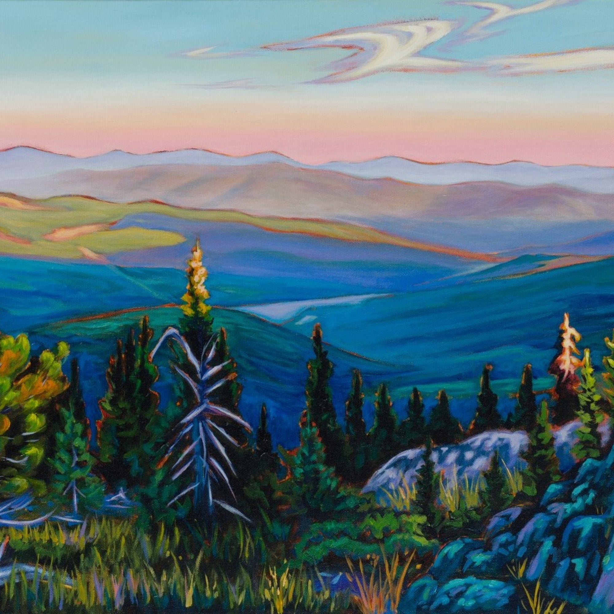 "Evening on the Ridge" - Boxed Canvas
