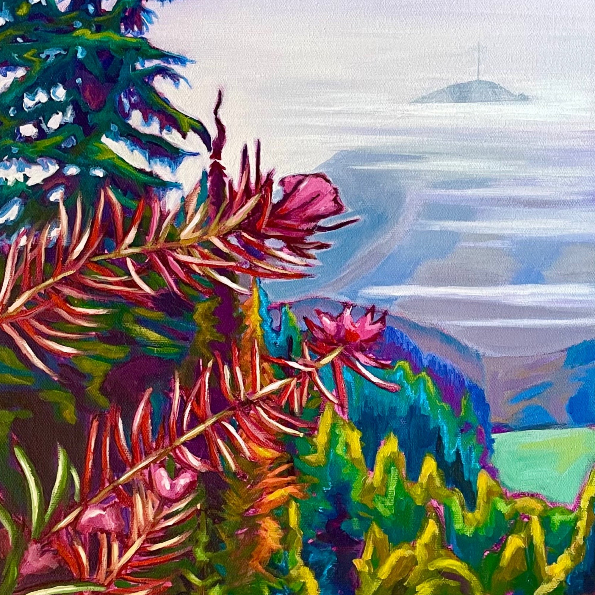 "Fire At Red" - Boxed Canvas