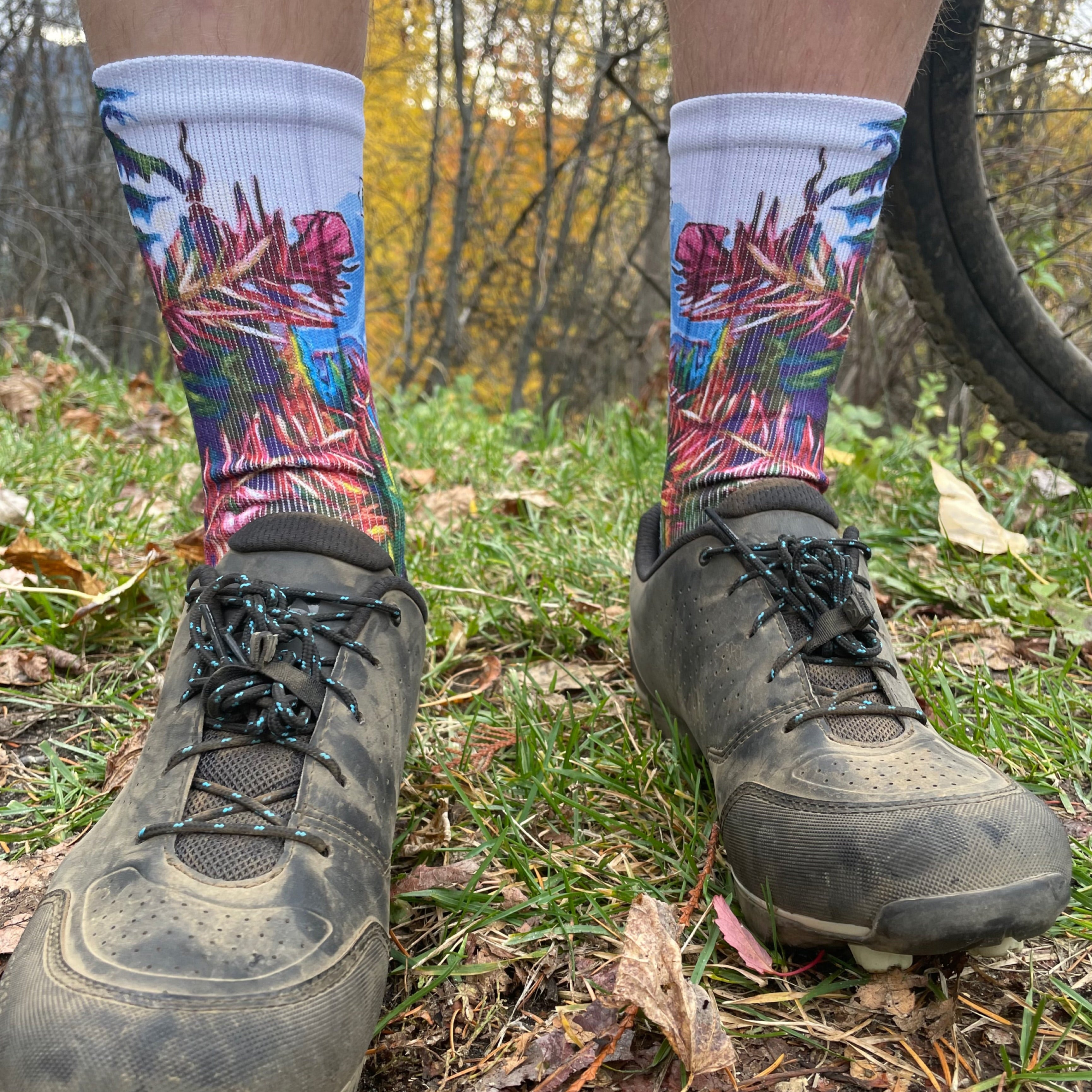 "Fire At Red"- Socks