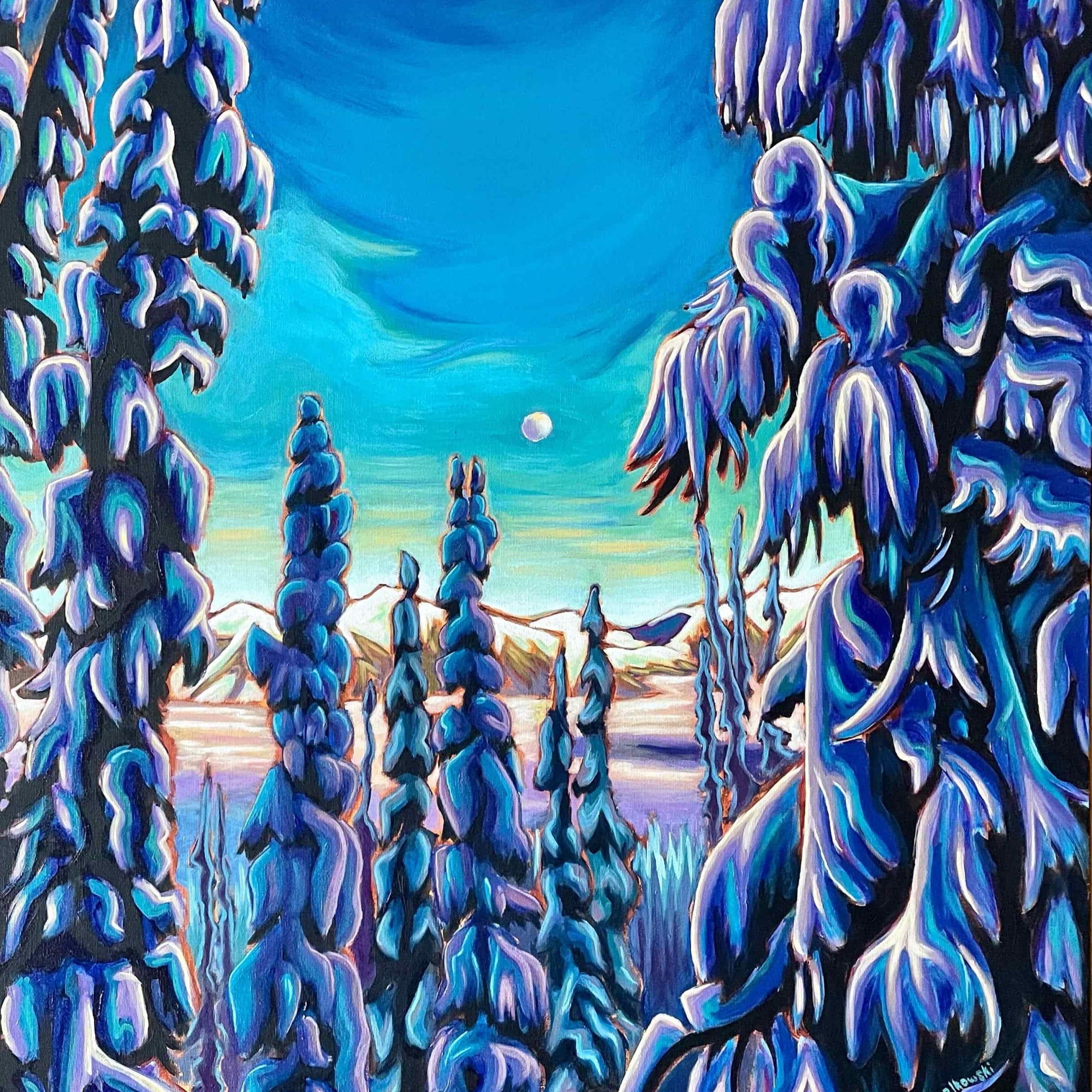 "Where The Moon Stays To Play" - Boxed Canvas