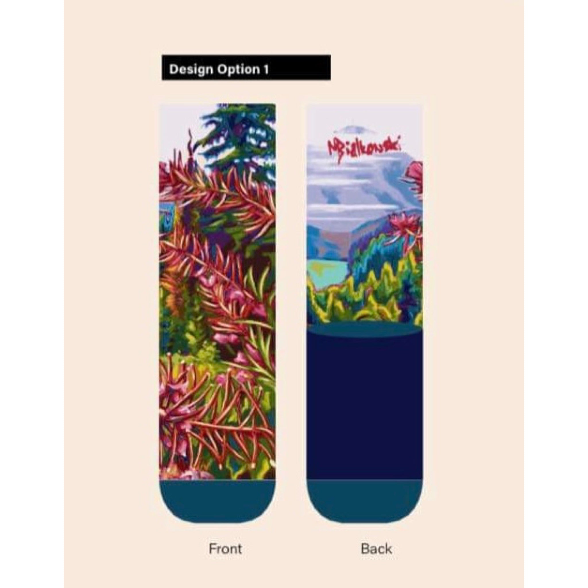 "Fire At Red"- Socks