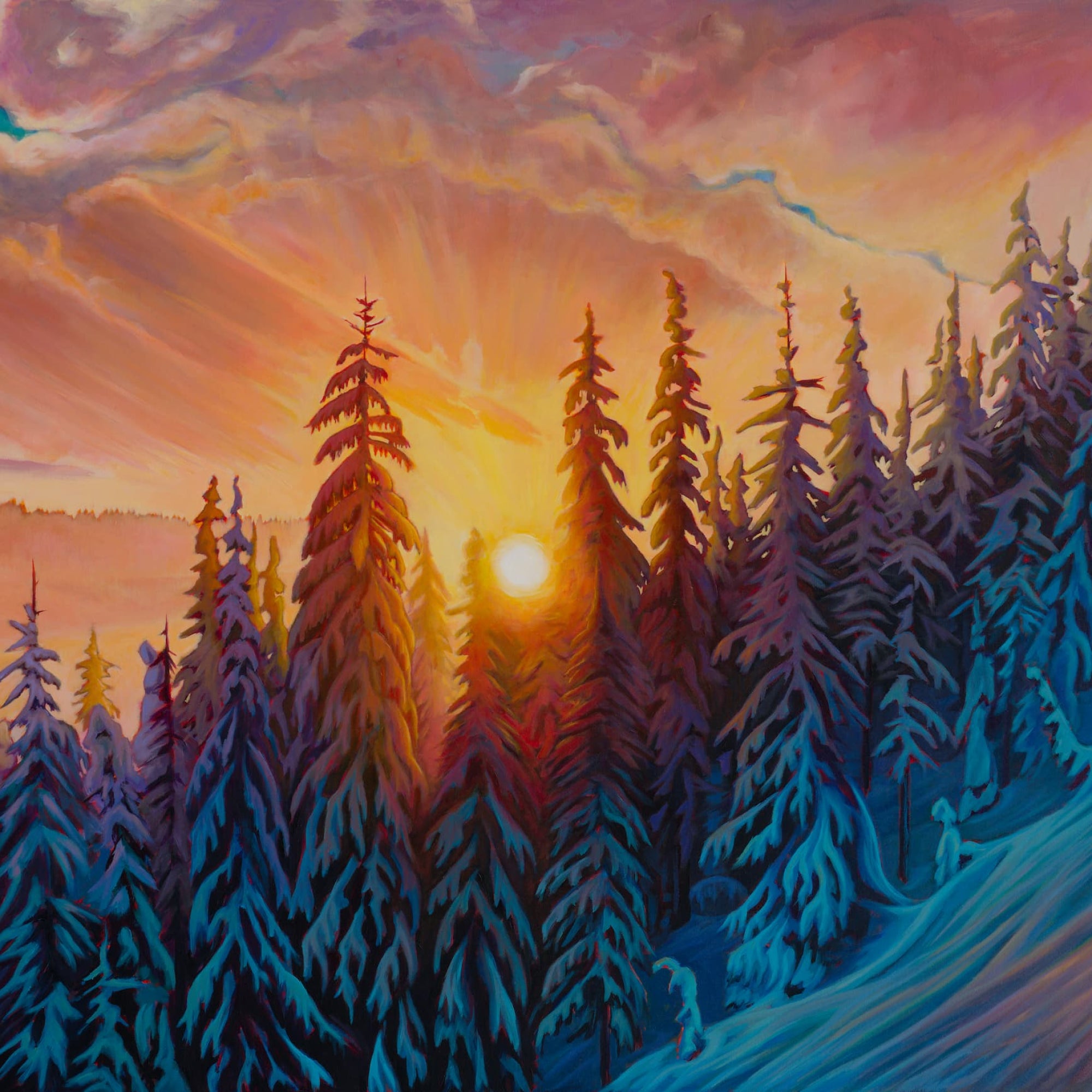 "Slopeside Gratitude Pt.2” - Boxed Canvas