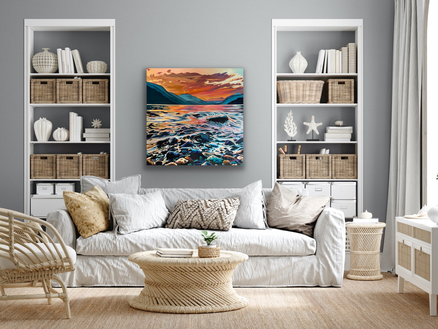 "Slocan Sunset"- Boxed Canvas